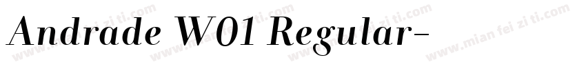 Andrade W01 Regular字体转换